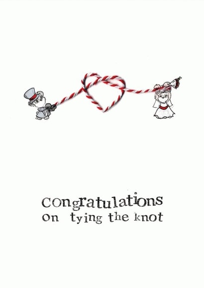 Tie the knot wedding card created by VICKI BRETT