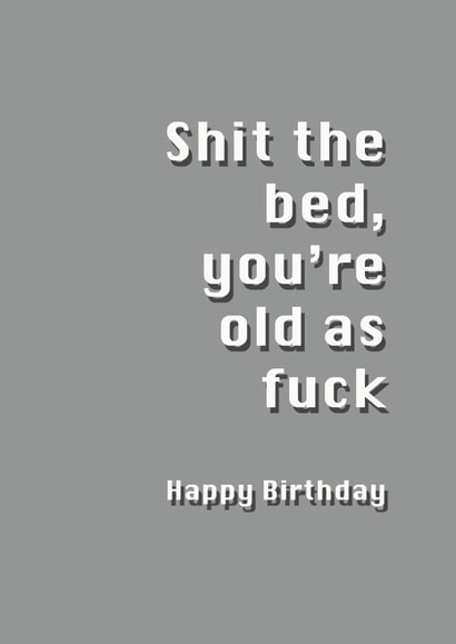 birthday funny Birthday Card 7428 created by Potty Mouth