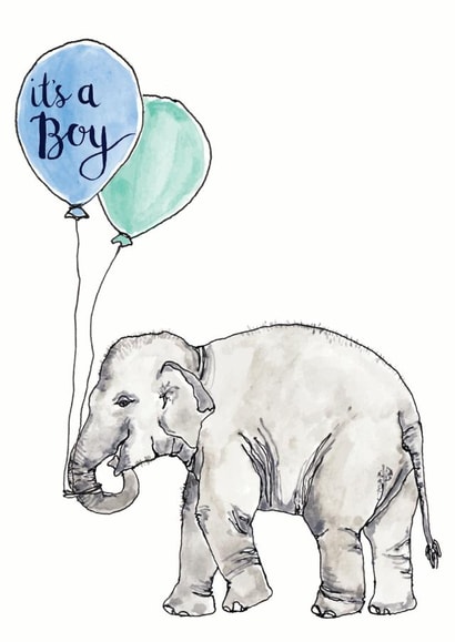 Congratulations new baby it's a boy card created by Bramble Designs