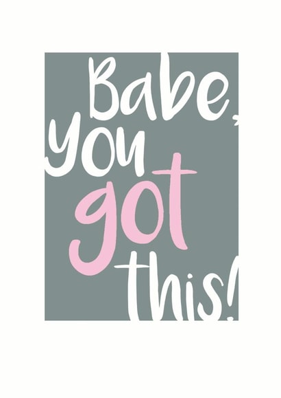 Babe you Good Luck Card 8873 created by Duckduckle Design