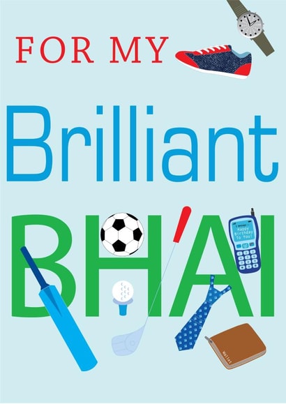 bhai Brother Birthday Card 31306 created by Personalised Celebrations