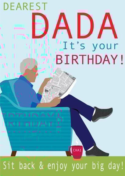 dada Grandfather Birthday Card 8837 created by Personalised Celebrations