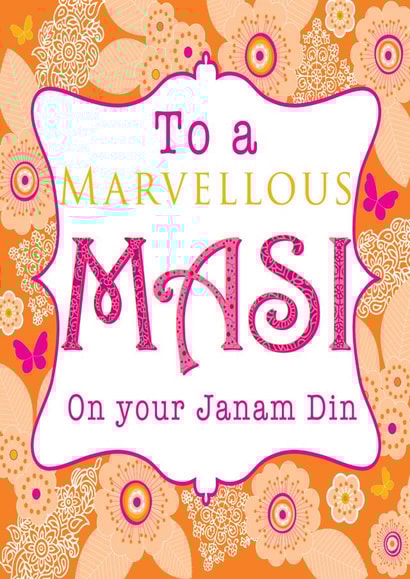 Aunt masi Birthday Card 31309 created by Personalised Celebrations