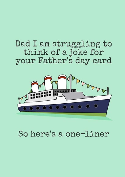 One-liner Father's Day card created by Doodle Dot Design Co