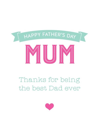 mother Female Father's Day Card 5084 created by Silly Prints