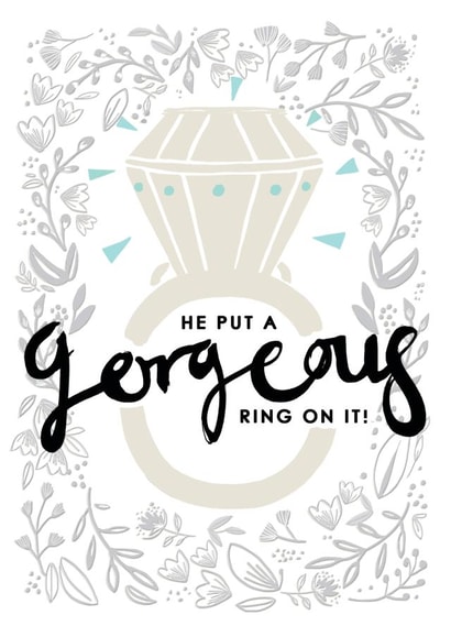 Classic Engagement Card - Gorgeous - Put A Ring On It - Neutral created by Louise Tiler