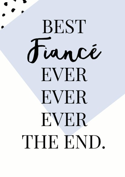 Best Fiance ever the end card created by Oh So Serendipity