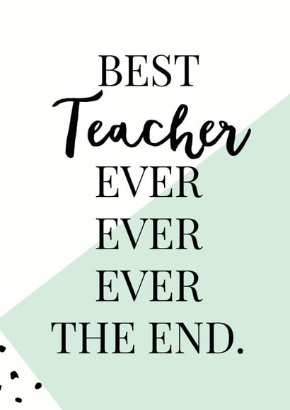best teacher Thank You Card 9016 created by Oh So Serendipity