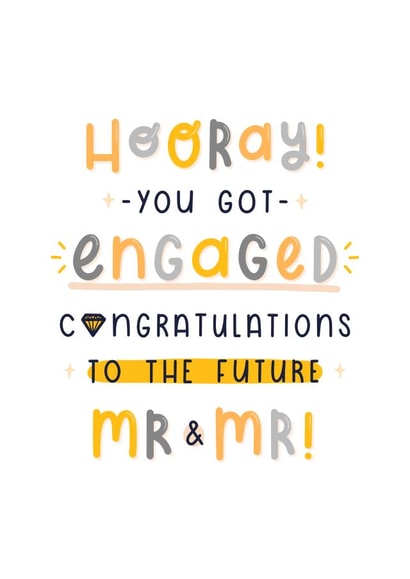 Mr and Mr - Engagement Card created by Joanne Hawker