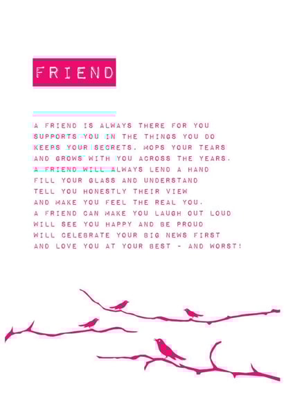 friend friendship Love & Friendship Card 8650 created by Joanna Miller