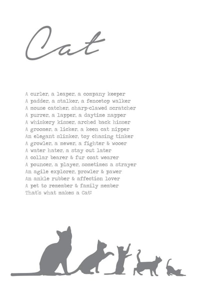 cat poem Just because Card 8652 created by Joanna Miller