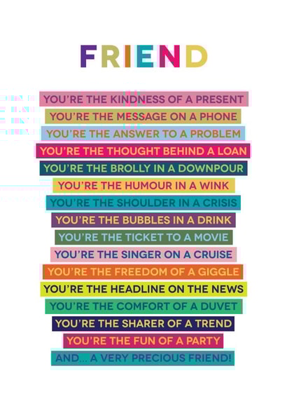 friend poem Love & Friendship Card 8655 created by Joanna Miller