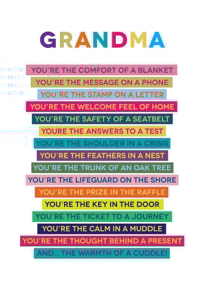 grandma birthday Mothers Day Card 31119 created by Joanna Miller