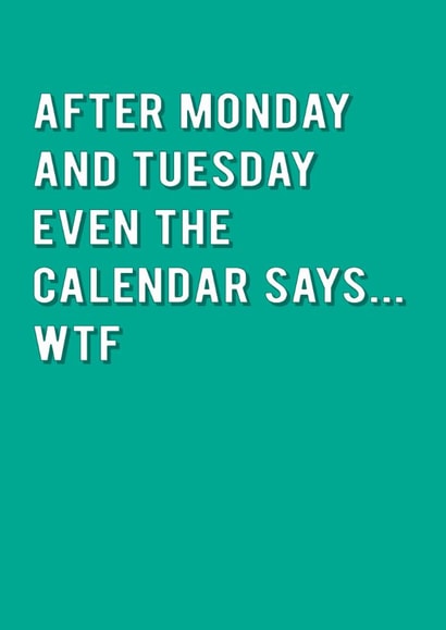 MONDAY FUNNY Love & Friendship Card 6560 created by Redback Cards