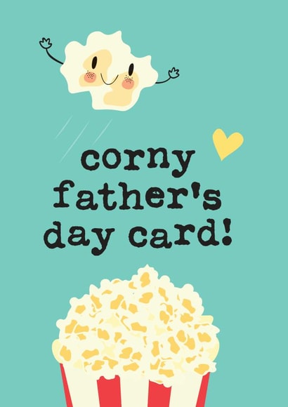 corny popcorn Father's Day Card 5940 created by Mrs Best Paper Co.