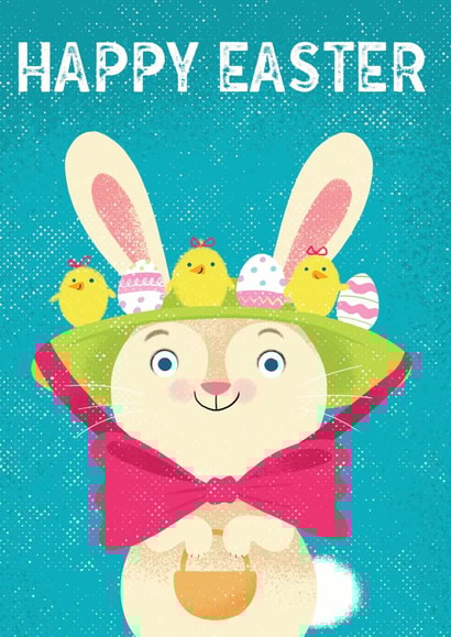 bunny rabbit Easter Card 2471 created by Louise Gardner