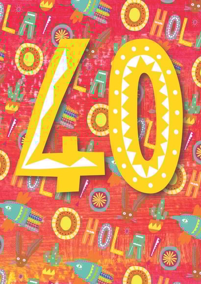 40 40th Birthday Card 7991 created by Double Thumbs Up!