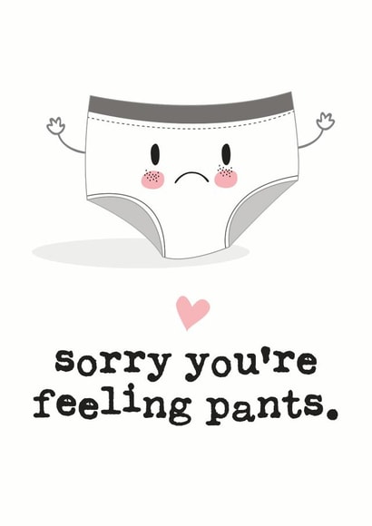 pants Male Get Well Card 5944 created by Mrs Best Paper Co.