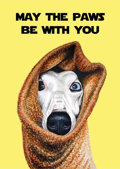 May the 4th Whippet Dog Card created by sarahcoxartwork