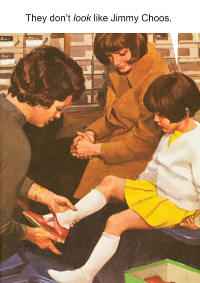 They don't look like Jimmy Choos card created by © Ladybird Books Ltd 2025