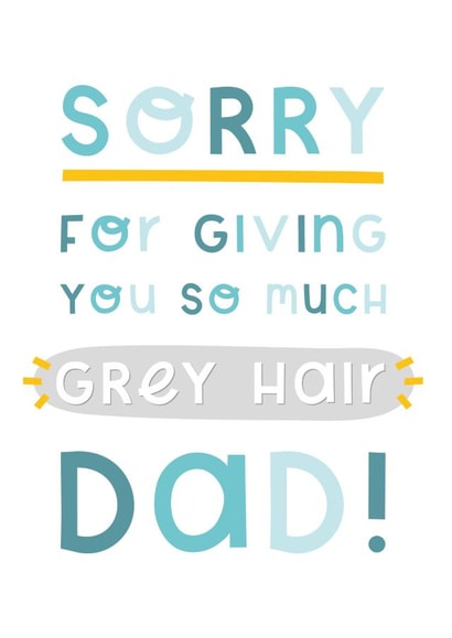 Grey hair dad card created by Joanne Hawker