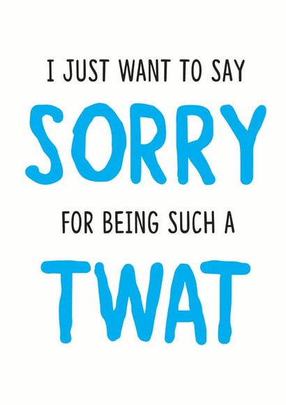sorry twat Sorry Card 9328 created by Peabody Studio