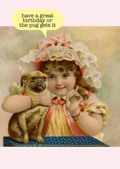pug funny Birthday Card 5364 created by Frankie Whistle