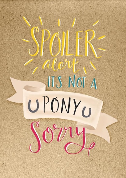 spoiler alert Birthday Card 4254 created by Claire Lefevre