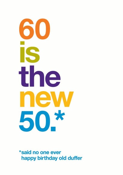 60 funny Birthday Card 9427 created by Wordplay Design