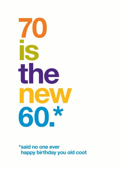 70 funny Birthday Card 9432 created by Wordplay Design