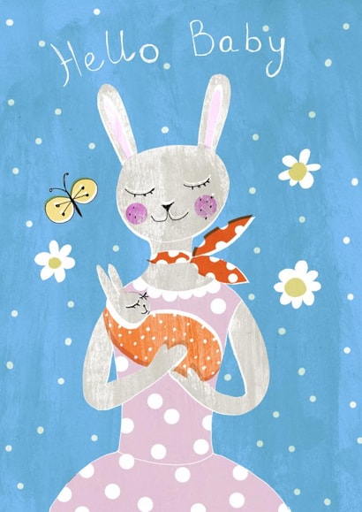 baby hello New Baby Card 2018 created by Susse Linton
