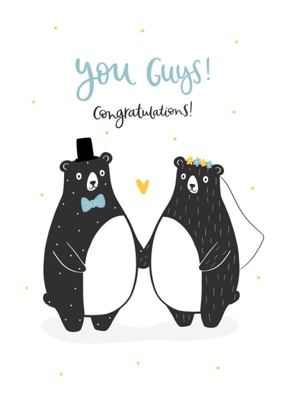 Black bear wedding created by Abbie Imagine