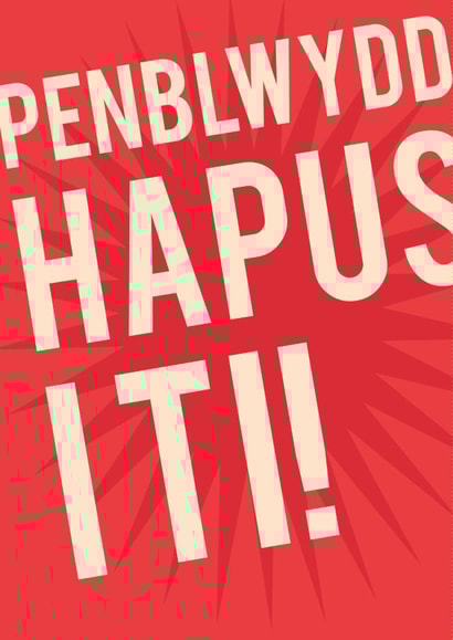 welsh happy Birthday Card 9496 created by Draenog Design