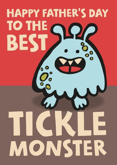 Tickle monster Father's Day card created by Poppy Lane