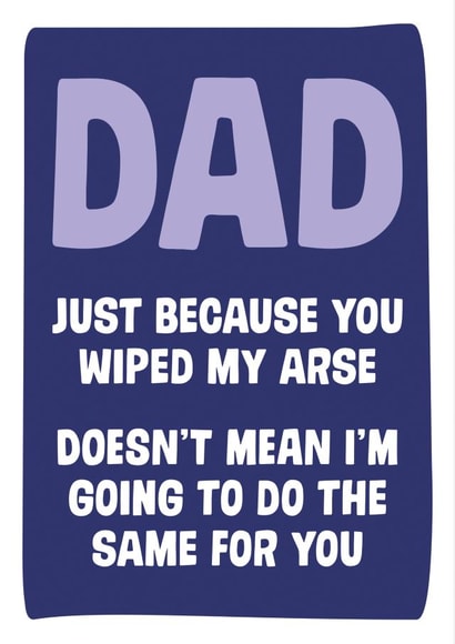 Wipe your own Father's Day card created by Dean Morris Cards