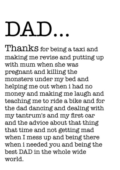 dad thanks Father's Day Card 31461 created by If Dogs Could Fly