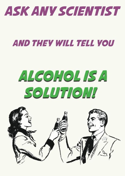 science alcohol Birthday Card 31950 created by UraCard