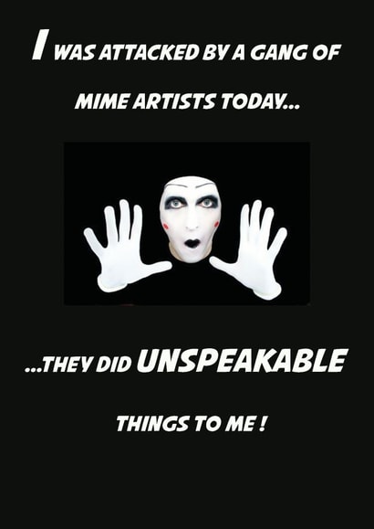 funny mime Card 31952 created by UraCard