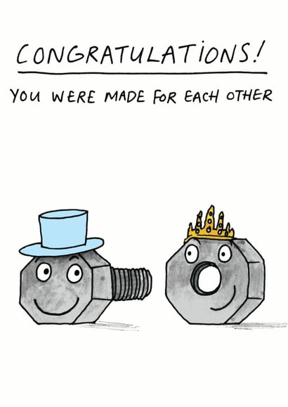 Made for each other wedding/engagement card created by Cardinky