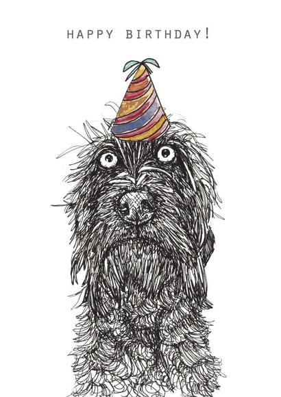 pointer dog Birthday Card 9205 created by Harriet Lowther