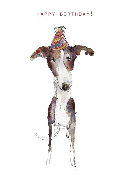dog hat Birthday Card 9208 created by Harriet Lowther