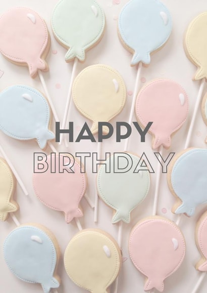 Biscuit balloons birthday card created by nila holden