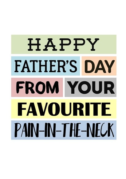 Funny Father's Day Card For Dad - Cheeky Unique Father's Day Card created by SixElevenCreations