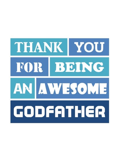 Godfather Birthday Card - Thank You Godfather created by SixElevenCreations