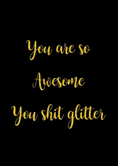 shit happy Humour Card 9586 created by Dirty Designs