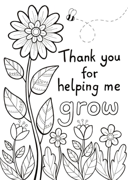 Thank you for helping me grow colour in card created by Hazel Fisher Creations