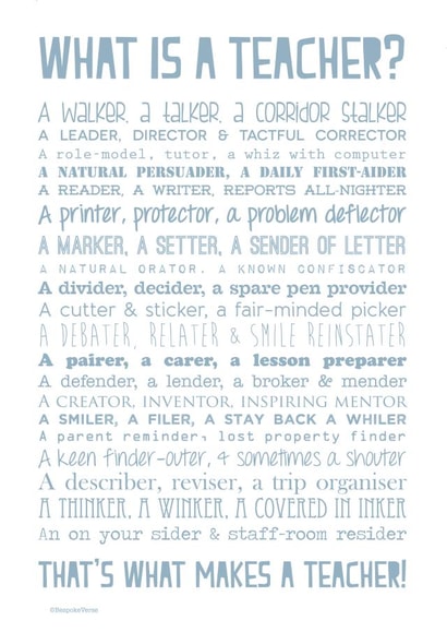 school poem Thank You Card 8666 created by Joanna Miller