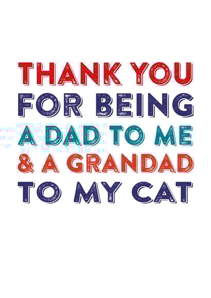 cat Dad Father's Day Card 3524 created by Do You Punctuate?