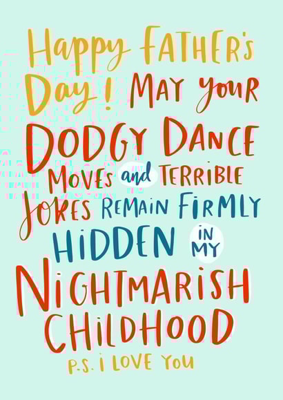 happy dodgy Father's Day Card 28560 created by Lucy Maggie Designs