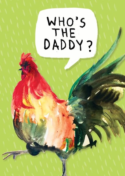 rooster cockrel Father's Day Card 7717 created by Little Birds Talk + Paper Hawk